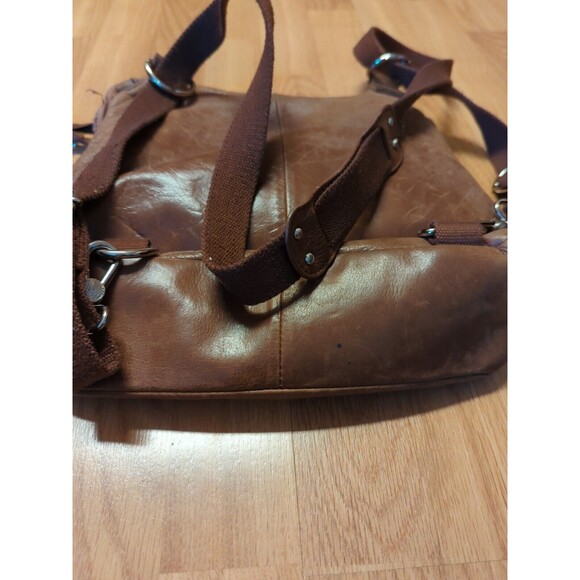 The Sak Ventura Brown Leather Backpack Convertible Cross Body Bag - Picture 3 of 11